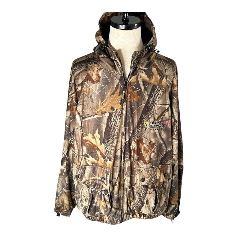 Scent Blocker Plus Men's Hooded Hunting Hoodie Camo Jacket Men's Sz 3XL